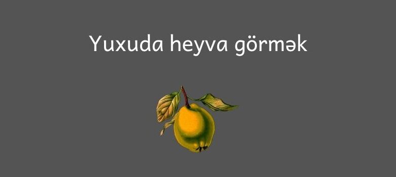 Yuxuda heyva gormek